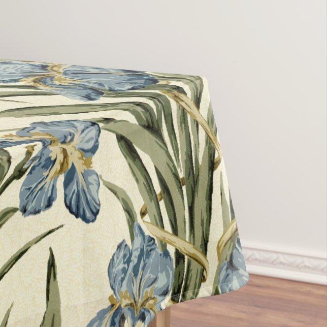 Nappe Vintage Art Nouveau Floral Iris motif (In Situ)