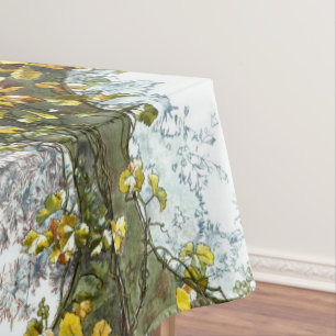 Nappe Vintage Art Nouveau Oiseaux et Fleurs Motif