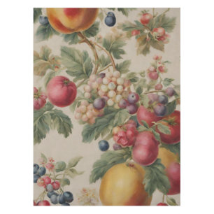 Nappe Vintage Beau Fruits et Fleurs