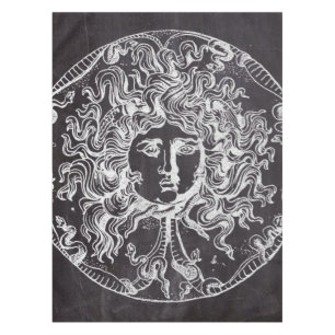 Nappe vintage chalkboard Greek mythology Gorgon medusa