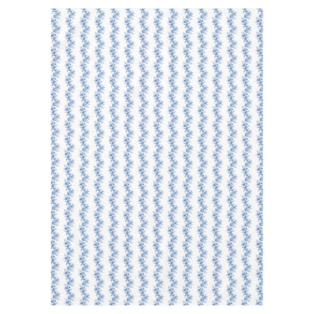 Nappe Vintage Chinoiserie Blue White Roses (Devant)