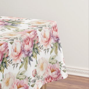 Nappe vintage de pivoines de printemps