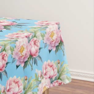 Nappe vintage de pivoines de printemps