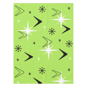 Nappe Vintage des années 1950 Boomerangs and Stars Chart