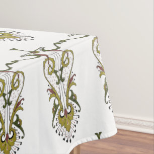 Nappe Vintage époque victorienne Art Nouveau Ornement Fr