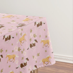 Nappe Vintage Floral Horse Motif