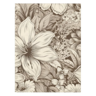 Nappe Vintage Floral Sepia Motif (3)