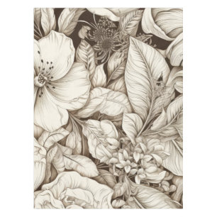 Nappe Vintage Floral Sepia Motif (9)