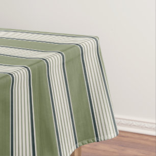 Nappe Vintage français rayures de verdure - Neutre ferme