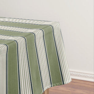 Nappe Vintage français rayures de verdure - Neutre ferme