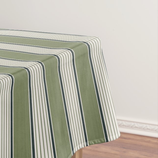 Nappe Vintage français rayures de verdure - Neutre ferme (In Situ)