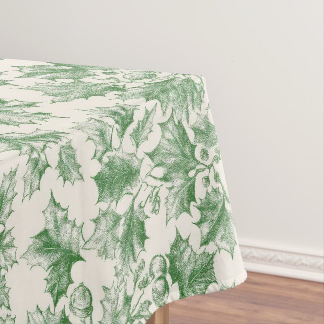 Nappe Vintage Green Holly Motif (In Situ)