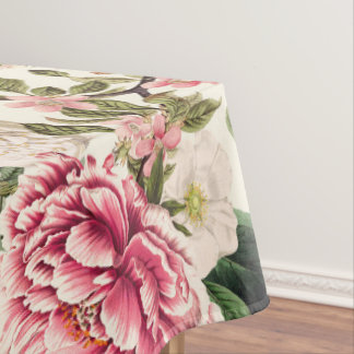 Nappe Vintage Jardin Botanique Fleurs Motif