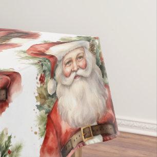 Nappe Vintage Noël Père Noël Motif souriant