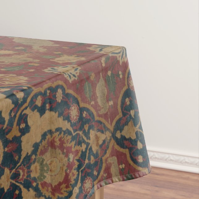 Nappe Vintage Oriental Perse Motif rouge (In Situ)