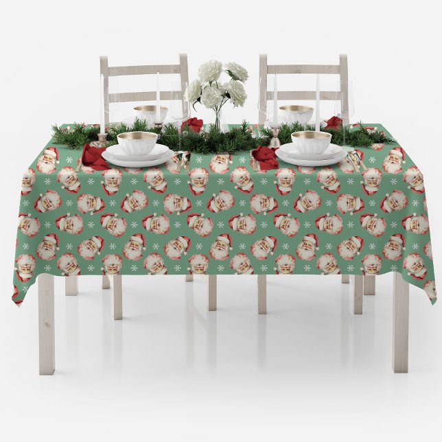 Nappe Vintage Retro Père Noël Green Noël (Créateur téléchargé)