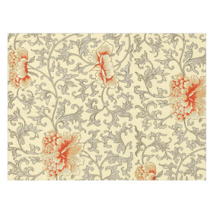 Nappe Vintage rose gris botanique