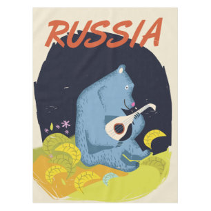 Nappe Vintage Russia Bear affiche de voyage