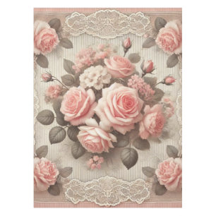 Nappe Vintage Shabby Chic Rose Rose Floral