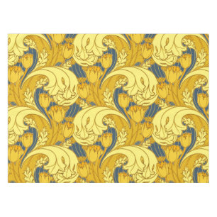 Nappe Vintage Tulip Blue Gold Motif