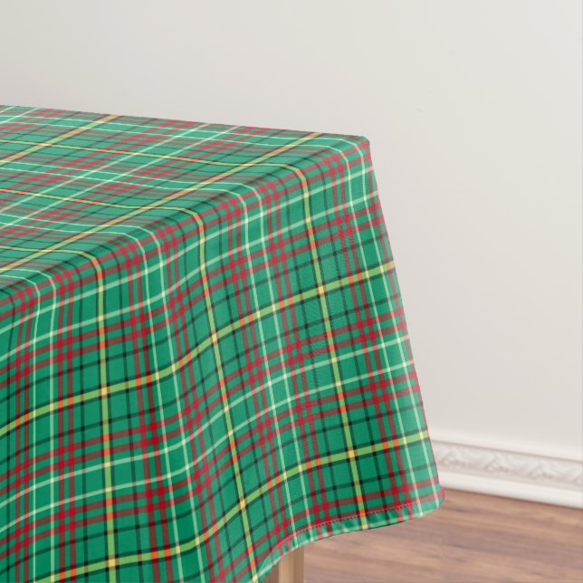 Nappe vintage verte de plaid de Noël (In Situ)