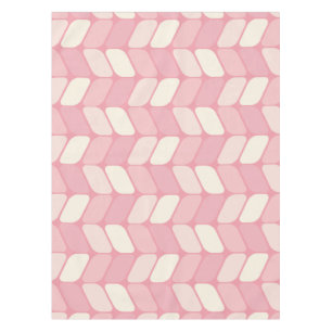 Nappe Vintages rectangles diagonales Vanille rose