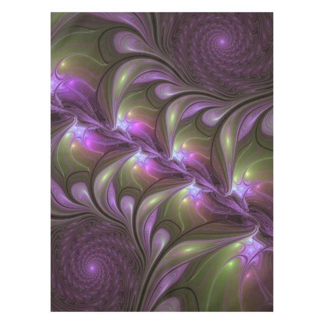 Nappe Violet Abstrait violet violet kaki fractal (Devant)