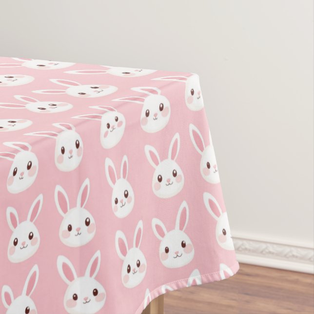 Nappe Visages de Lapin Rose (In Situ)