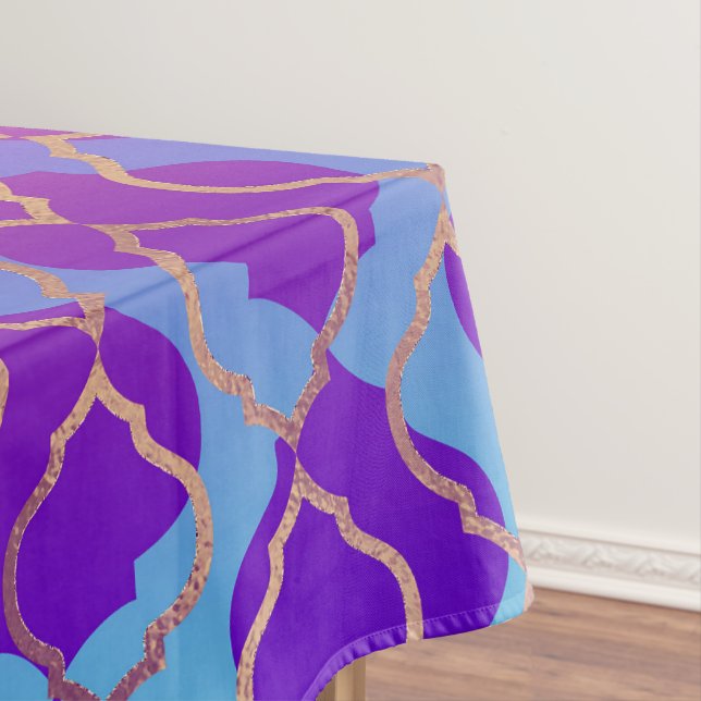 Nappe Vive orange vif violet Fuchsia Trefoil (In Situ)