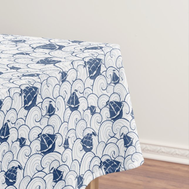 Nappe Voiliers sur le motif de mer (In Situ)