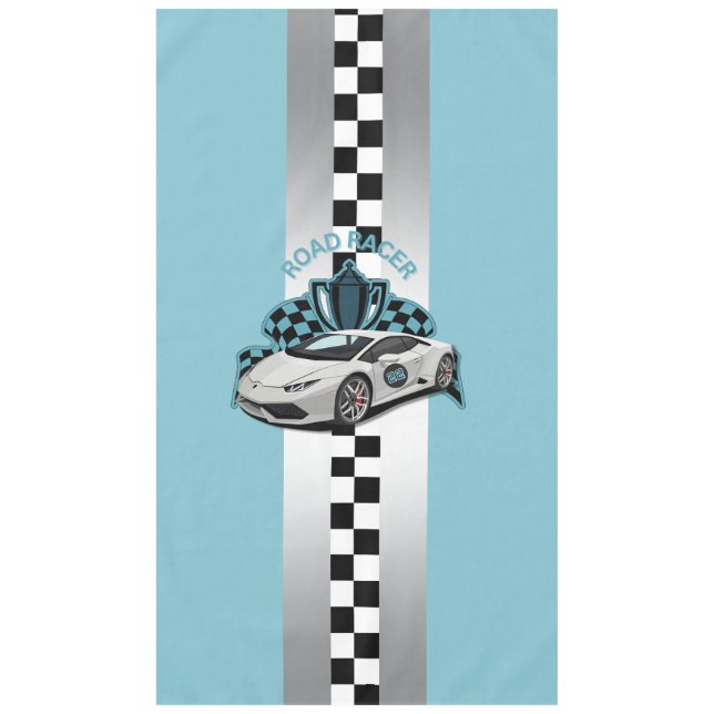 Nappe Voiture de course vert, noir et blanc (Devant)