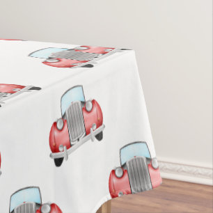 Nappe Voitures rétro classique Motif Vintage aquarelle