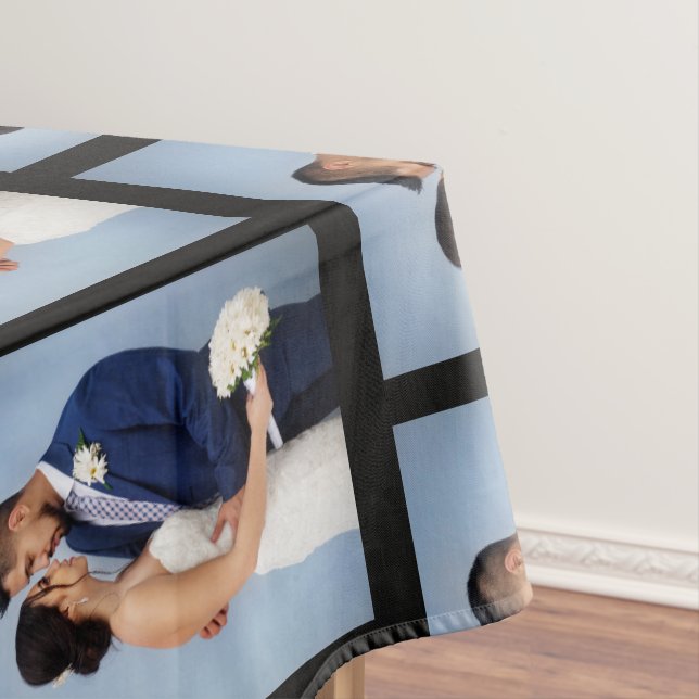 Nappe Votre Motif photo sur Black Personnalisé (In Situ)