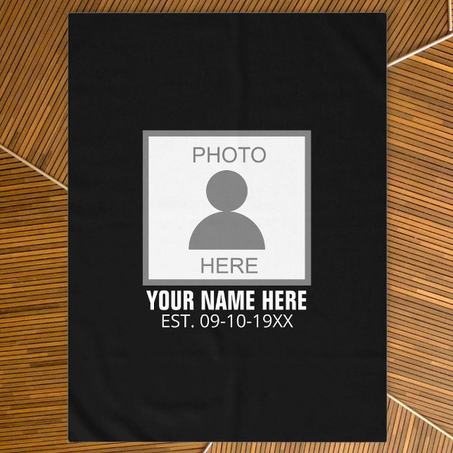 Nappe Votre photo ici Nom et âge (Créateur téléchargé)