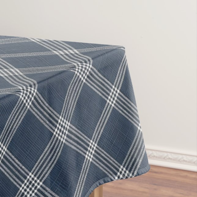 Nappe Vue en denim bleu et blanc (In Situ)