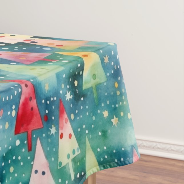 Nappe Watercolor Colorful Festive Rainbow Christmas Tree (In Situ)