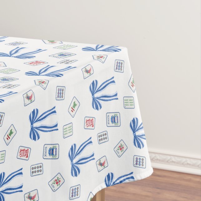 Nappe Watercolor Mahjong Tiles & Bows (In Situ)