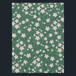 Nappe Watercolor Pink Floral Botanical Dark Green design<br><div class="desc">Elegant,  delicate garden light pink flowers hand painting forest green pattern,  featuring a collection of blush pink flowers and multiple green leaf shapes greenery hand painting,  on a dark green background. A special unique botanical nature floral artwork great for a spring botanic nature,  vintage look decor.</div>