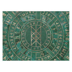 Nappe Web de Wyrd - malachite, cuir et or
