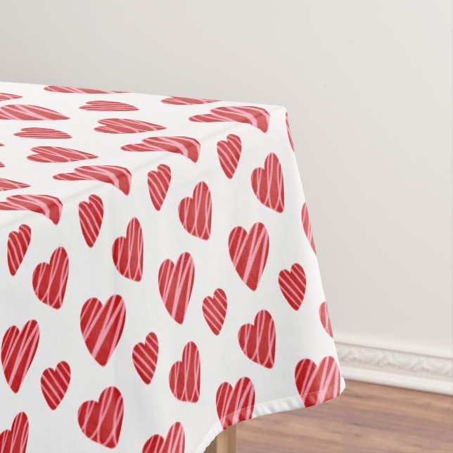 Nappe Whimsical Red Hearts Saint Valentin (In Situ)