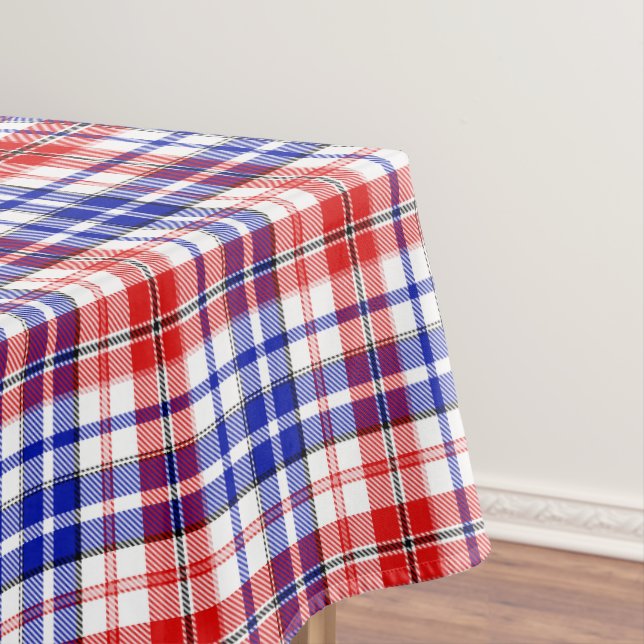 Nappe White Red Blue Plaid Tartan Design  (In Situ)