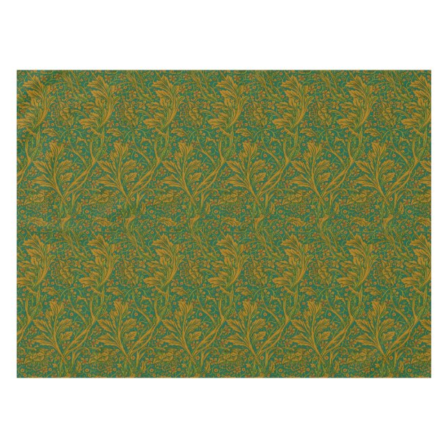 Nappe William Morris Arcadia Motif Floral Vert Golden (Devant (Horizontal))