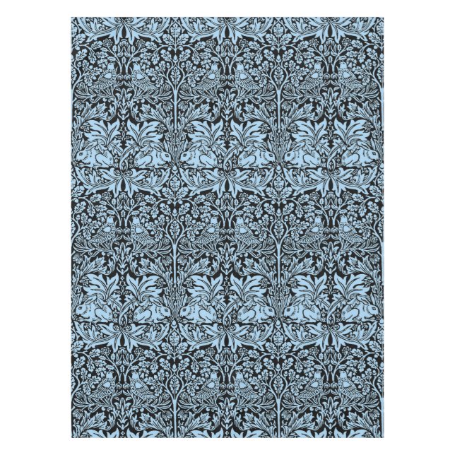 Nappe William Morris Brother Rabbit Light Blue Black (Devant)