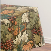 Grande Nappe Vintage Tampella Finlande - Tissu Coton Floral Années 60/70 - Vert