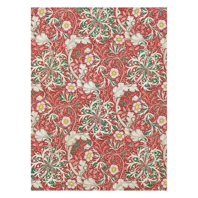 Nappe William Morris Fleur d'antiquité aux algues Vert r (Devant)