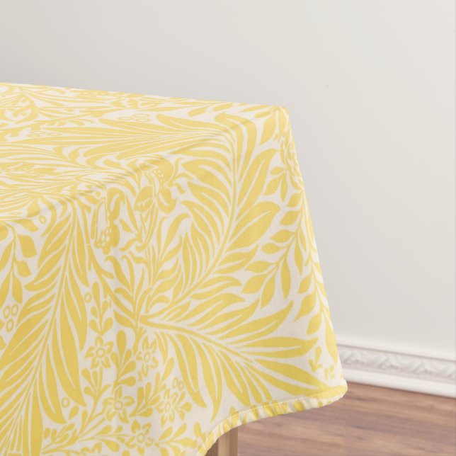 Nappe William Morris - Larkspur Feuilles et Motif de fle (In Situ)