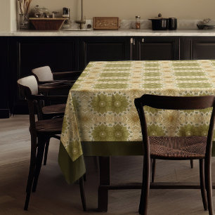 Nappe William Morris Pimpernel Motif pastel Green Gold