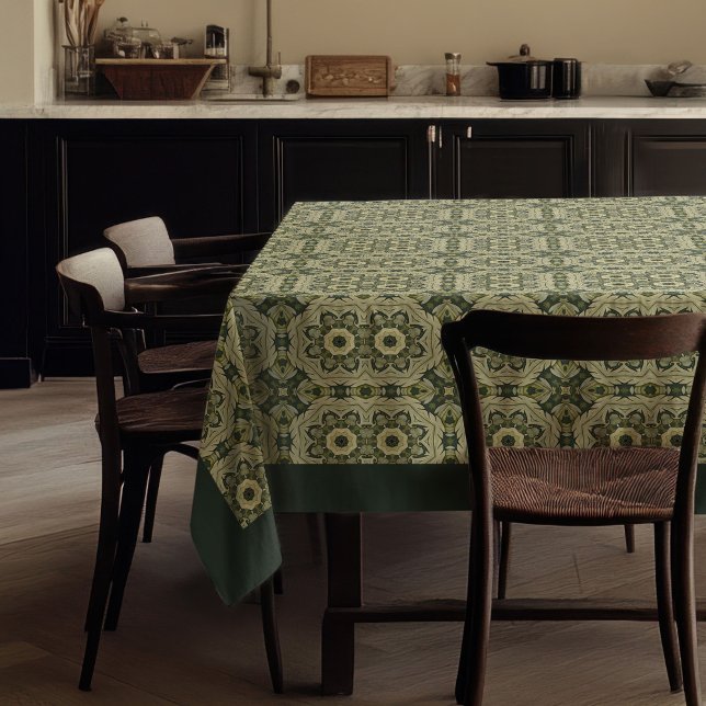 Nappe William Morris Pimpernel Motif vert pastel doux (William Morris Pimpernel Pattern soft pastel green Tablecloth)
