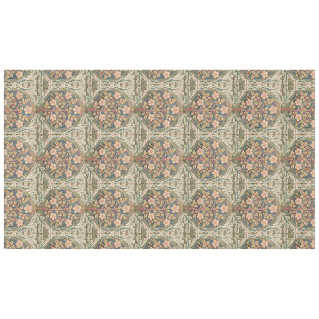Nappe William Morris Rose de fleurs Vintage (Devant (Horizontal))