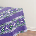 Nappe Winter Purple et Green Christmas Fair Isle<br><div class="desc">Hiver violet et vert Foire de Noël Isle Motif</div>